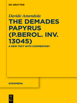 cover image of The Demades Papyrus (P.Berol. inv. 13045)